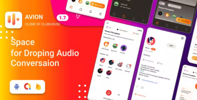 Avion social audio app clone of clubhouse social networking app with admob.png