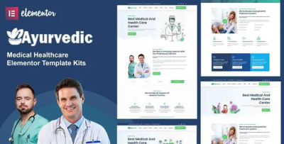 Ayurvedic medical healthcare elementor template kits codermarket.png