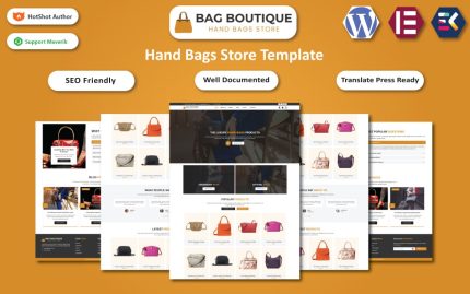 Bag boutique luxury hand bags selling store wordpress elementor template.jpg