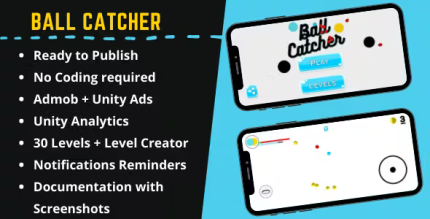 Ball catcher android game unity template admob unity ads codermarket.png