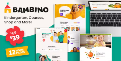 Bambino wordpress theme for child care codermarket.png