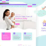 Bcare baby care services elementor template kit codermarket.png