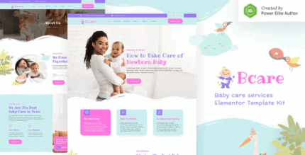 Bcare baby care services elementor template kit codermarket.png