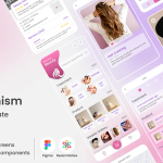 Beauty salon member booking and shopping react native mobile template .png