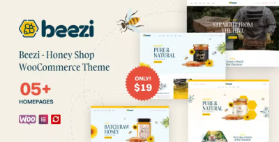 Beezi honey shop woocommerce theme codermarket.png