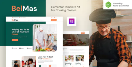 Belmas online cooking class workshop elementor template kit codermarket.png