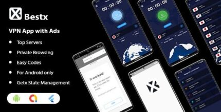 Bestx flutter vpn for android with admob codermarket.jpeg