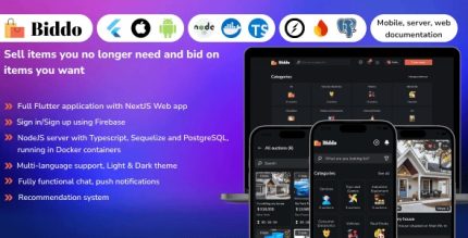 Biddo full flutter auction app with nodejs server with chat codermarket.jpg