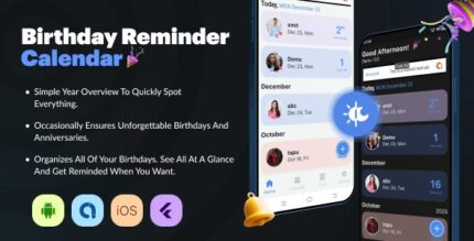 Birthday reminder flutter app admob ads codermarket.jpg