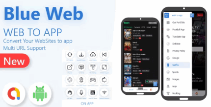 Blue web app smart webview multi url support admob codermarket.png