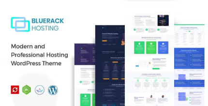 Bluerack modern hosting wordpress theme codermarket.png