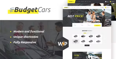 Budget cars used car dealer rental wordpress theme store codermarket.png
