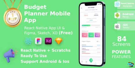 Budget planner mobile app react native figma xd sketch free .png