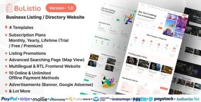 Bulistio business listing directory website subscription based .jpeg