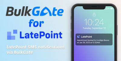Bulkgate for latepoint sms addon codermarket.png