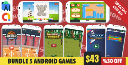 Bundle 5 android studio games with admob ads codermarket.png