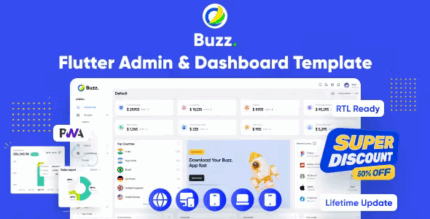 Buzz flutter admin panel flutter pwa flutter admin dashboard template .png