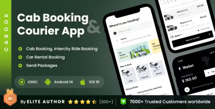 Cab booking package sending app cabook codermarket.png