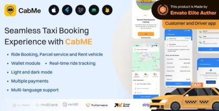 Cabme flutter complete taxi app taxi booking solution codermarket.jpg
