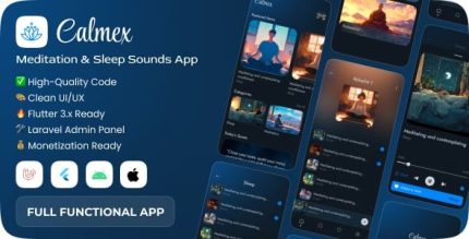 Calmex meditation music sleep sounds relaxation flutter full app with.jpg
