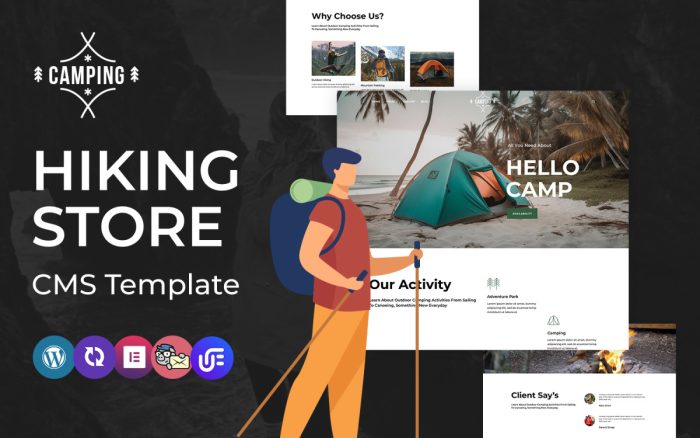 Camping hiking camping and adventure wordpress elementor cms template.jpg