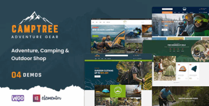 Camptree outdoor camping equipment woocommerce elementor theme codermarket.png