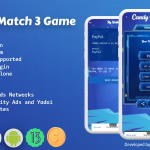 Candy match 3 game with earning system and admin panel landing page .png