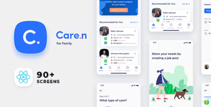 Caren for family react native app template codermarket.png