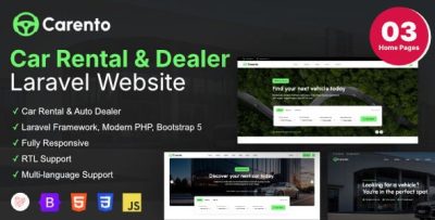 Carento car rental booking laravel system codermarket.jpg
