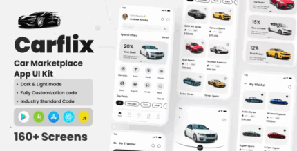 Carflix car marketplace react native cli ui kit codermarket.png