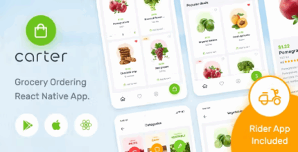 Carter grocery react native app template codermarket.png