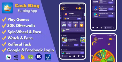 Cash king android earning app with admin panel codermarket.png