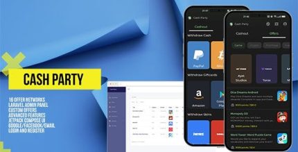 Cash party and rewards 16 offer ad networks and laravel admin panel .jpg