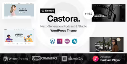 Castora podcast wordpress theme codermarket.png
