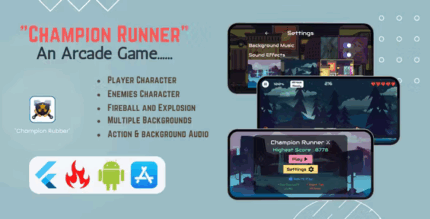 Champion runner v12 an arcade game flutter flame android ios .png