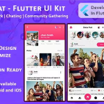 Chitchat social network chat community gathering flutter mobile ui.png