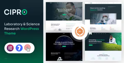 Cipro laboratory science research wordpress theme codermarket.png
