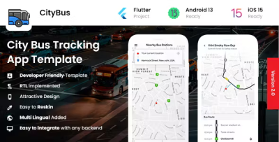City bus tracking booking android ios app template 2 apps driver .png