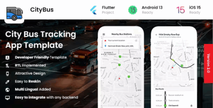 City bus tracking booking android ios app template 2 apps driver .png