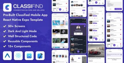 Classifind react native expo classified mobile app template codermarket.jpg