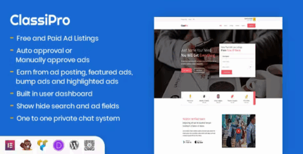 Classipro classified ads wordpress plugin codermarket.png