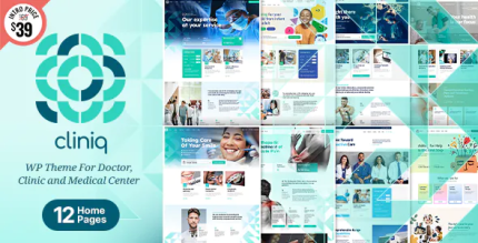 Cliniq wordpress theme for doctor clinic medical codermarket.png