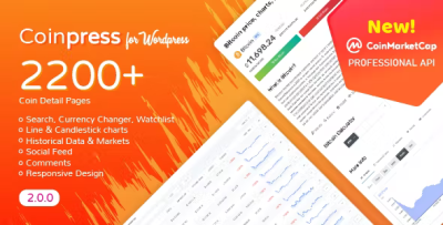Coinpress cryptocurrency pages for wordpress codermarket.png