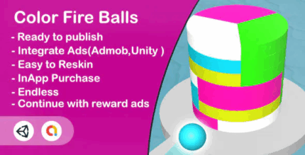 Color fire balls unity game admob ios android codermarket.png