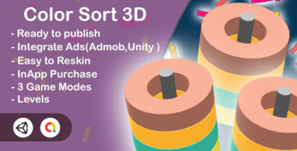 Color sort 3d unity complete admob android ios codermarket.png