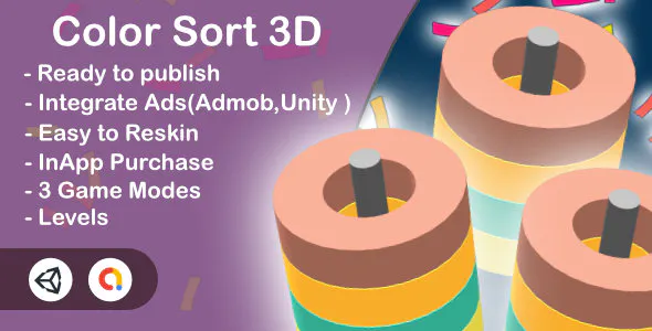 Color sort 3d unity complete admob android ios codermarket.png