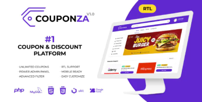 Couponza ultimate coupons discounts platform codermarket.png