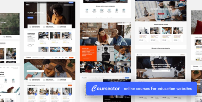 Coursector lms education wordpress codermarket.png