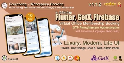 Coworking workspace booking flutter full app with getx chat web admin.jpg