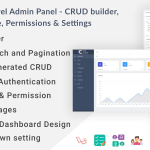 Craft laravel admin panel crud builder users role permissions settings.png